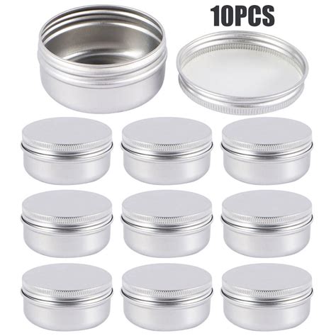 Round Aluminum Can Metal Tins Cosmetics Container Alloy 